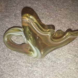 Sooner Vintage Glass hand blown Swirl art..